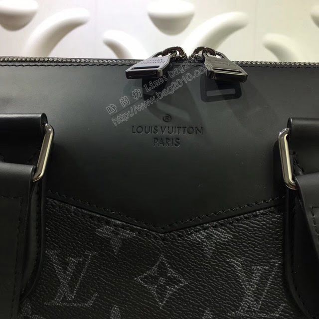 lv新款包包 路易威登TOTE EXPLORER手提包 Eclipse Monogram帆布 lv手提肩背男士公事包 M40567  ydh3913